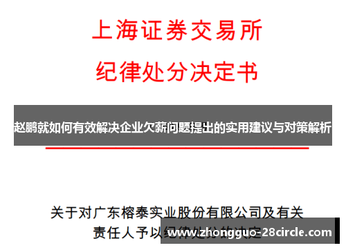赵鹏就如何有效解决企业欠薪问题提出的实用建议与对策解析 赵鹏就如何有效解决企业欠薪问题提出的实用建议与对策解析